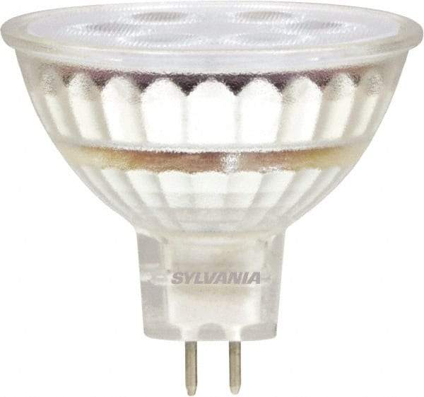 SYLVANIA - 5 Watt LED Flood/Spot 2 Pin Lamp - 3,000°K Color Temp, 350 Lumens, Dimmable, Shatter Resistant, MR16, 25,000 hr Avg Life - Benchmark Tooling