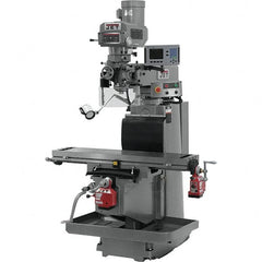 Jet - 54" Table Width x 12" Table Length, Variable Speed Pulley Control, 3 Phase Knee Milling Machine - R8 Spindle Taper, 5 hp - Benchmark Tooling