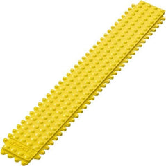 Notrax - 3' Long x 3" Wide x 5/8" Thick, Anti-Fatigue Modular Matting Tiles - Male, 4 Interlocking Sides, Yellow, For Dry Areas, Series 469 - Benchmark Tooling