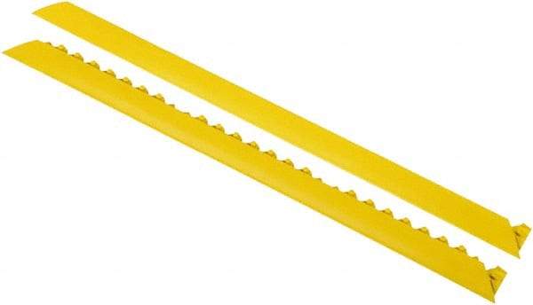 Notrax - 3' Long x 2" Wide x 5/8" Thick, Anti-Fatigue Modular Matting Tiles - Male, 4 Interlocking Sides, Yellow, For Dry Areas, Series 461 - Benchmark Tooling