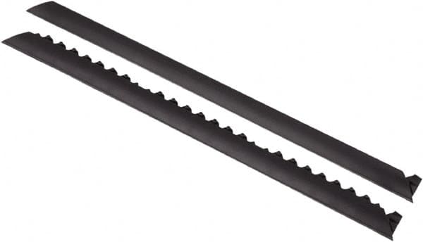Notrax - 3' Long x 2" Wide x 5/8" Thick, Anti-Fatigue Modular Matting Tiles - Male, 4 Interlocking Sides, Black, For Dry Areas, Series 461 - Benchmark Tooling