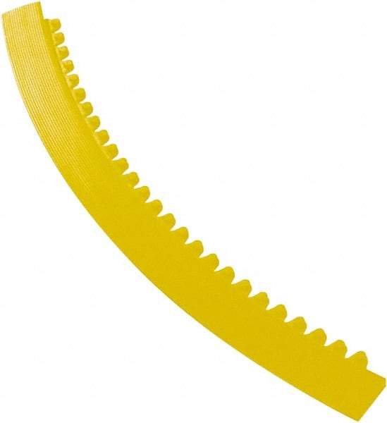 Notrax - 3' Long x 2" Wide x 5/8" Thick, Anti-Fatigue Modular Matting Tiles - Male, 4 Interlocking Sides, Yellow, For Dry Areas, Series 481 - Benchmark Tooling