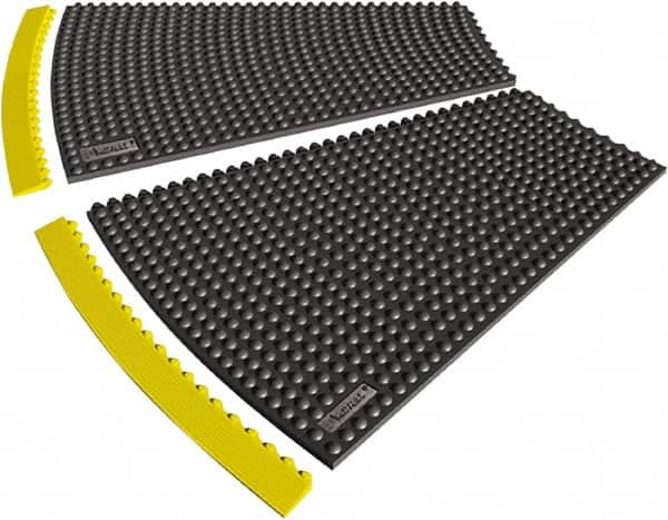 Notrax - 3' Long x 28" Wide x 5/8" Thick, Anti-Fatigue Modular Matting Tiles - 4 Interlocking Sides, Black, For Dry Areas, Series 446 - Benchmark Tooling