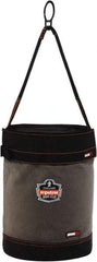 Ergodyne - 1 Pocket Gray & Black Canvas Tool Bucket - 12-1/2" Wide x 12-1/2" Deep x 17" High - Benchmark Tooling