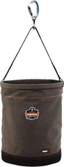 Ergodyne - 1 Pocket Gray Canvas Tool Bucket - 16" Wide x 16" Deep x 20" High - Benchmark Tooling