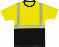 Ergodyne - Size 4XL, Lime/Black, High Visibility, Short Sleeve T-Pocket, - 54 to 58" Chest, 1 Pocket, Polyester - Benchmark Tooling