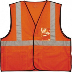 Ergodyne - Size 2X/3XL High Visibility Orange Mesh Breakaway Vest - 52 to 58" Chest, ANSI 107-2015 Type R Class 2, Hook & Loop Closure, 2 Pockets, Polyester - Benchmark Tooling