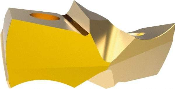 Allied Machine and Engineering - 24.4mm Diam, Seat Code 24, 140° Included Angle Spade Drill Insert - TiN Coated, Carbide, Series GEN3SYS XT Pro - Benchmark Tooling