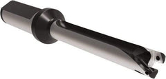 Allied Machine and Engineering - Series 13, 13 to 13.99mm Diam, 20mm Diam Straight Shank with Flange, Straight Flute Spade Drill - 139.9mm Max Depth, 219.4mm OAL, Long Length, Through Coolant - Benchmark Tooling