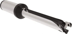 Allied Machine and Engineering - Series 13, 13 to 13.99mm Diam, 20mm Diam Straight Shank with Flange, Straight Flute Spade Drill - 139.9mm Max Depth, 219.4mm OAL, Long Length, Through Coolant - Benchmark Tooling