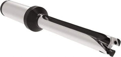 Allied Machine and Engineering - Series 11, 11 to 11.99mm Diam, 5/8" Diam Straight Shank with Flange, Straight Flute Spade Drill - 3-19/64" Max Depth, 6.331" OAL, Standard Length, Through Coolant - Benchmark Tooling