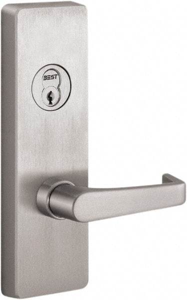 Stanley - Satin Stainless Steel Finish, Steel Lever Trim - Nonhanded, For Exit Devices - Benchmark Tooling