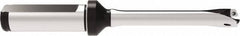 Allied Machine and Engineering - Series 11, 11 to 11.99mm Diam, 16mm Diam Straight Shank with Flange, Straight Flute Spade Drill - 59.9mm Max Depth, 136.4mm OAL, Standard Length, Through Coolant - Benchmark Tooling