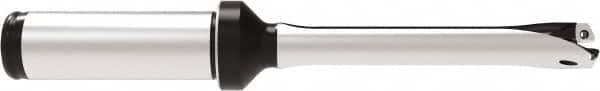 Allied Machine and Engineering - Series 11, 11 to 11.99mm Diam, 16mm Diam Straight Shank with Flange, Straight Flute Spade Drill - 83.9mm Max Depth, 160.4mm OAL, Standard Length, Through Coolant - Benchmark Tooling