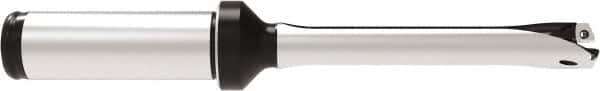 Allied Machine and Engineering - Series 11, 11 to 11.99mm Diam, 5/8" Diam Straight Shank with Flange, Straight Flute Spade Drill - 2-23/64" Max Depth, 5-11/32" OAL, Standard Length, Through Coolant - Benchmark Tooling