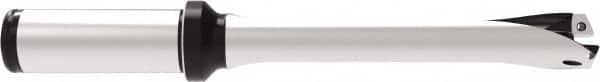 Allied Machine and Engineering - Series 17, 17 to 17.99mm Diam, 20mm Diam Straight Shank with Flange, Straight Flute Spade Drill - 54mm Max Depth, 136.9mm OAL, Standard Length, Through Coolant - Benchmark Tooling
