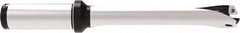 Allied Machine and Engineering - Series 17, 17 to 17.99mm Diam, 20mm Diam Straight Shank with Flange, Straight Flute Spade Drill - 54mm Max Depth, 136.9mm OAL, Standard Length, Through Coolant - Benchmark Tooling