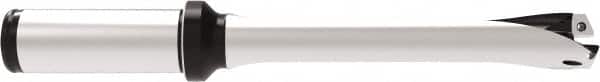 Allied Machine and Engineering - Series 17, 17 to 17.99mm Diam, 3/4" Diam Straight Shank with Flange, Straight Flute Spade Drill - 2-1/8" Max Depth, 5.4516" OAL, Standard Length, Through Coolant - Benchmark Tooling