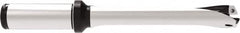 Allied Machine and Engineering - Series 17, 17 to 17.99mm Diam, 3/4" Diam Straight Shank with Flange, Straight Flute Spade Drill - 2-1/8" Max Depth, 5.4516" OAL, Standard Length, Through Coolant - Benchmark Tooling