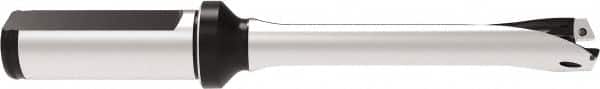 Allied Machine and Engineering - Series 15, 15 to 15.99mm Diam, 20mm Diam Straight Shank with Flange, Straight Flute Spade Drill - 80mm Max Depth, 159.5mm OAL, Standard Length, Through Coolant - Benchmark Tooling