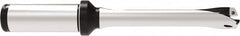 Allied Machine and Engineering - Series 15, 15 to 15.99mm Diam, 20mm Diam Straight Shank with Flange, Straight Flute Spade Drill - 48mm Max Depth, 127.5mm OAL, Standard Length, Through Coolant - Benchmark Tooling