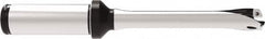 Allied Machine and Engineering - Series 14, 14 to 14.99mm Diam, 20mm Diam Straight Shank with Flange, Straight Flute Spade Drill - 45mm Max Depth, 124.9mm OAL, Standard Length, Through Coolant - Benchmark Tooling