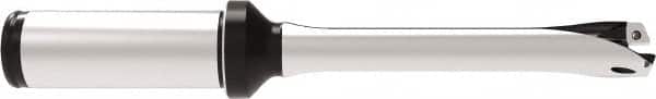 Allied Machine and Engineering - Series 14, 14 to 14.99mm Diam, 3/4" Diam Straight Shank with Flange, Straight Flute Spade Drill - 2-61/64" Max Depth, 6-5/32" OAL, Standard Length, Through Coolant - Benchmark Tooling