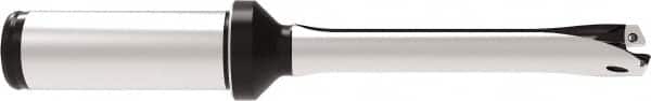 Allied Machine and Engineering - Series 13, 13 to 13.99mm Diam, 20mm Diam Straight Shank with Flange, Straight Flute Spade Drill - 42mm Max Depth, 121.4mm OAL, Standard Length, Through Coolant - Benchmark Tooling