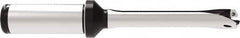 Allied Machine and Engineering - Series 13, 13 to 13.99mm Diam, 20mm Diam Straight Shank with Flange, Straight Flute Spade Drill - 42mm Max Depth, 121.4mm OAL, Standard Length, Through Coolant - Benchmark Tooling