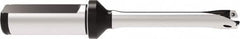 Allied Machine and Engineering - Series 12, 12 to 12.99mm Diam, 20mm Diam Straight Shank with Flange, Straight Flute Spade Drill - 64.9mm Max Depth, 144.7mm OAL, Standard Length, Through Coolant - Benchmark Tooling