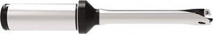 Allied Machine and Engineering - Series 12, 12 to 12.99mm Diam, 20mm Diam Straight Shank with Flange, Straight Flute Spade Drill - 39mm Max Depth, 118.7mm OAL, Standard Length, Through Coolant - Benchmark Tooling