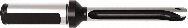 Allied Machine and Engineering - Series 11, 11 to 11.99mm Diam, 5/8" Diam Straight Shank with Flange, Straight Flute Spade Drill - 2-23/64" Max Depth, 5-11/32" OAL, Standard Length, Through Coolant - Benchmark Tooling
