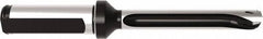 Allied Machine and Engineering - Series 11, 11 to 11.99mm Diam, 5/8" Diam Straight Shank with Flange, Straight Flute Spade Drill - 2-23/64" Max Depth, 5-11/32" OAL, Standard Length, Through Coolant - Benchmark Tooling