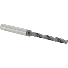 Iscar - 4mm 140° Solid Carbide Jobber Drill - TiAlN Finish, Right Hand Cut, Spiral Flute, Straight Shank, 74mm OAL, Standard Point - Benchmark Tooling