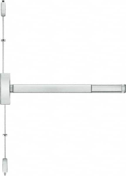 Stanley - Left & Right Hand, Surface Vertical Rod - Satin Stainless Steel Finish, 28 to 36" Door Width, Grade 1 - Benchmark Tooling