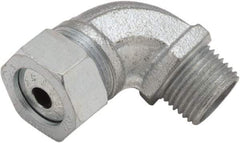 Hubbell-Raco - 1/2" Trade, Malleable Iron Angled Liquidtight Conduit Connector - Benchmark Tooling