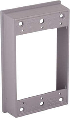 Hubbell-Raco - 1 Gang, 1" Knockouts, Aluminum Rectangle Device Box - 4-23/32" Overall Height x 1.031" Overall Depth, Weather Resistant - Benchmark Tooling