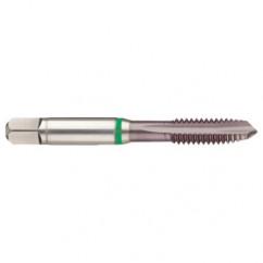 M2x0.40 6H 3-Flute Cobalt Green Ring Spiral Point Plug Tap-TiCN - Benchmark Tooling