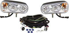 Buyers Products - 1,500 Lumens, 12 Volt DC, Double Post Halogen Headlight - 3200K Color Scale, 55 Low/High Watt, Oval - Benchmark Tooling