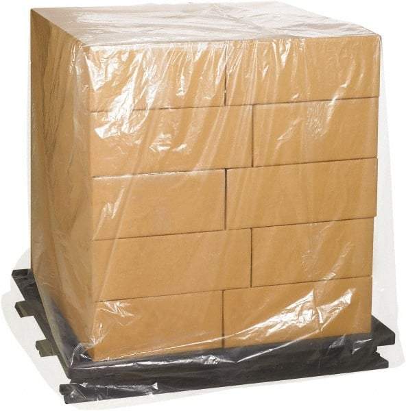 Made in USA - 27" Long x 36" Wide x 65" High Pallet Cover - Clear, Case, 100 Piece - Benchmark Tooling