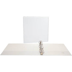 Universal One - 375 Sheet Capacity, 8-1/2 x 11", View Ring Binder - Polypropylene, White - Benchmark Tooling