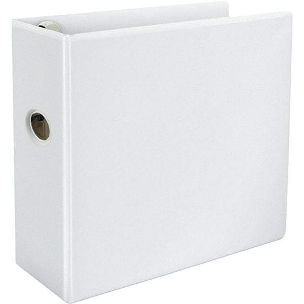 Universal One - 1,050 Sheet Capacity, 8-1/2 x 11", View Ring Binder - Polypropylene, White - Benchmark Tooling