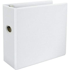 Universal One - 1,050 Sheet Capacity, 8-1/2 x 11", View Ring Binder - Polypropylene, White - Benchmark Tooling