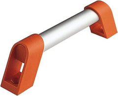 Electro Hardware - 15-3/4" Between Centers 1/4" Hole, Plastic/Aluminum Tubular Pull Handle - 1.02" Handle Width, 2.09" Handle Height, 16.68" OAL, 0.79" Handle Diam, Plastic Finish - Benchmark Tooling