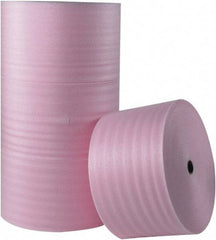 Made in USA - 550' Long x 12" Wide x 1/8" Thick, Polyethylene Foam - Pink - Benchmark Tooling