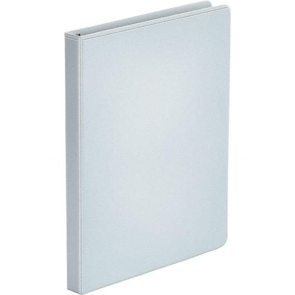 UNIVERSAL - 100 Sheet Capacity, 8-1/2 x 11", View Ring Binder - Polypropylene, White - Benchmark Tooling