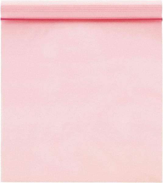 Value Collection - 3" Long x 2" Wide, 4 mil Thick, Self Seal Antistatic Poly Bag - Pink, Heavy-Duty Grade - Benchmark Tooling