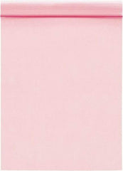 Value Collection - 10" Long x 8" Wide, 2 mil Thick, Self Seal Antistatic Poly Bag - Pink, Standard Grade - Benchmark Tooling