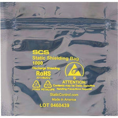 Made in USA - 6" Long x 6" Wide, 3.1 mil Thick, Self Seal Static Shield Bag - Transparent, Metal-In, Standard Grade - Benchmark Tooling