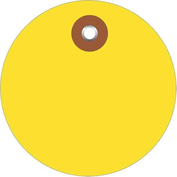 Made in USA - Safety & Facility Blank Tag - Yellow Vinyl - Benchmark Tooling